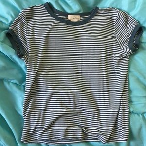 Ringer tee slightly cropped